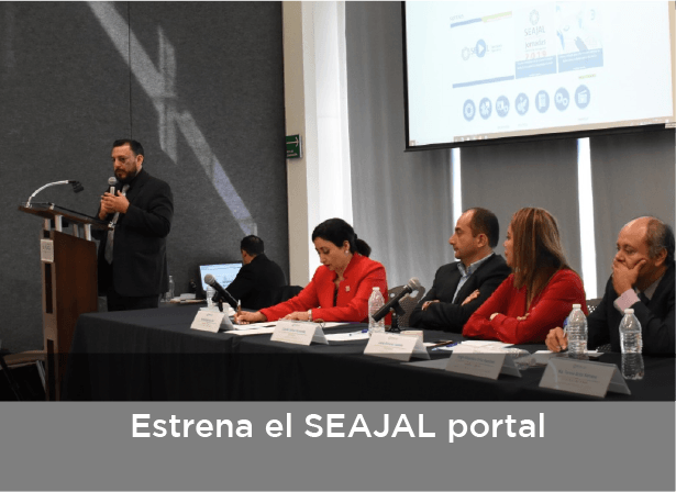 Estrena el SEAJAL portal, foto durante la presentación del portal